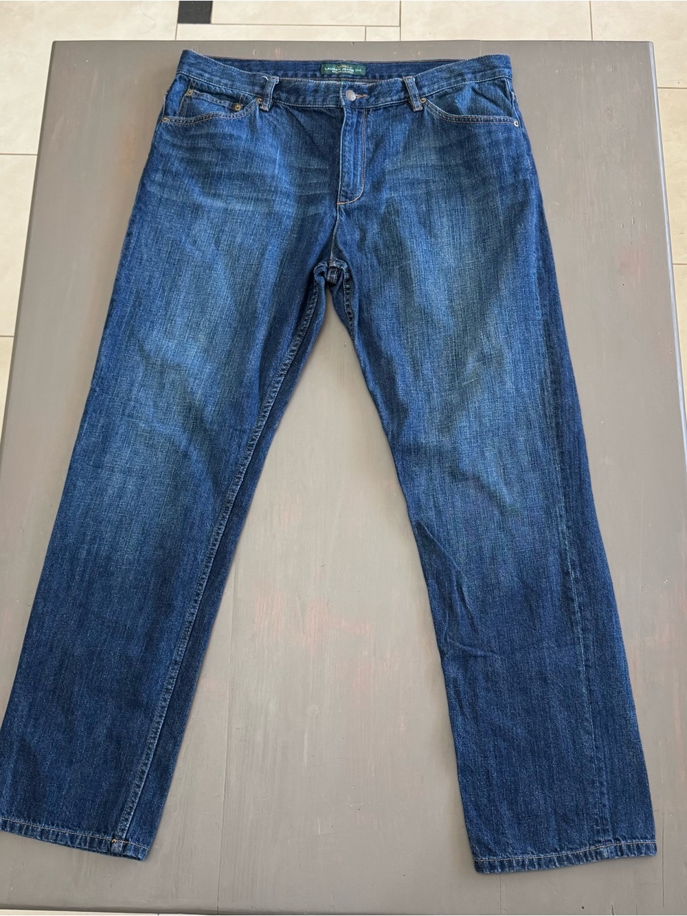 Lauren Ralph Lauren Straight Leg Jeans Medium Dark Wash Women's Sz 16 Preppy